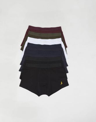 Brave Soul Confezione da 7 boxer neri con ricamo-Nero