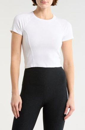 Beyond Yoga Silhouette Cropped Tee in White at Nordstrom Rack, Size X-Large