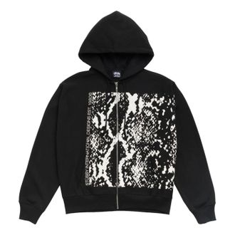 St&uuml;ssy Snakeskin Zip Hoodie Black 1975199-BLAC