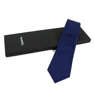 Chanel Pre-owned Accessories, male, Blue, Size: ONE SIZE Pre-owned Cravat
