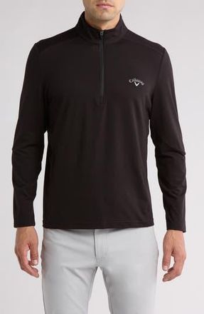 Callaway Lux Touch 1/4 Zip Long Sleeve Pullover in Caviar at Nordstrom Rack, Size Small