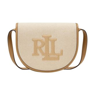 Ralph Lauren Witley Medium Crossbody Bag - Dames - Tassen - Beige - Maat: ONE Size Katoen