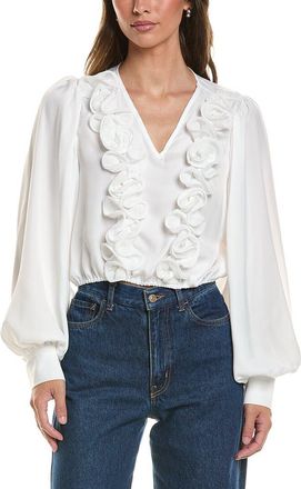 Gracia V-Neck Detailed Crop Top