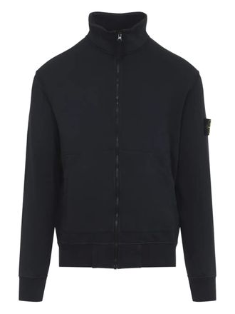 Stone Island zip-up high-neck sweater - Blauw