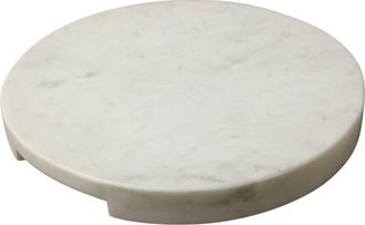 Be Home White Marble Thick Round Board with Handle Grooves at Nordstrom