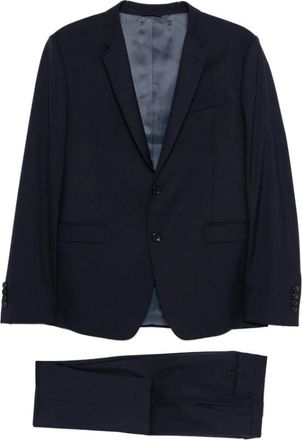 Reveres 1949 Enkelrijig Virgin Wool Pak - Heren - Business pakken - Blauw - XL - Leer - Kostuums