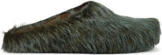 Marni LONG HAIR CALFSKIN FUSSBETT SABOT BLUE SODALITE SLIPPERS