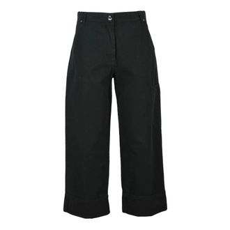 Seventy Cropped Jeans, female, Black, Size: 2XL Jeans