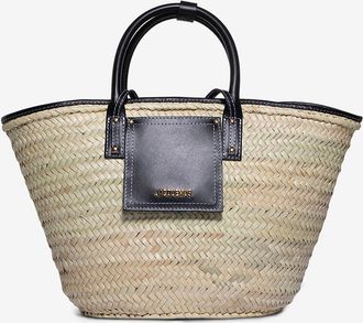 Jacquemus Korb aus Bast und Leder Le Panier Soli