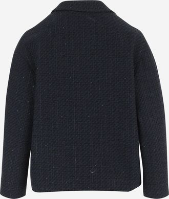 The Soi Company Womens Cotton Blend Jacket Navy