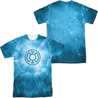 Gildan Green Lantern Blue Energy (Front/Back Print) Short Sleeve Adult 100% Poly Crew Tee / T-Shirt