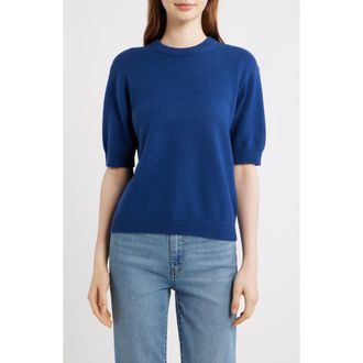 Frame Denim The Easy Wool Blend Crewneck Sweater in Marine Blue at Nordstrom, Size X-Large