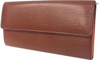 Louis Vuitton Cacao Leather Long Wallet (Bi-Fold) (Pre-Owned)