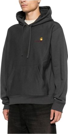 Carhartt Work in Progress Hoodies & sweatvesten, Heren, Grijs, XL, Katoen, American Script Hoodie