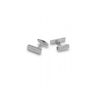 HUGO BOSS Cadeauset van messing manchetknopen en stropdasclip - Heren - Manchetknopen - Grijs - ONE Size - Accessoires