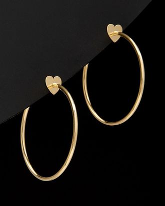 Italian Gold, Inc 14K Italian Gold Heart Open Hoops