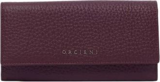 Orciani Soft Wallet - Dames - Portefeuilles - Paars - ONE Size - Leer - Accessoires