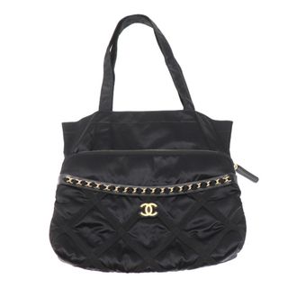 Chanel Black Nylon Pouch Tote Bag (Pre-Owned)