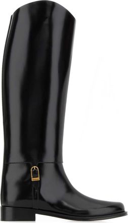 Saint Laurent Black Leather Julia Boots