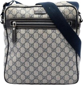 Gucci Pre-owned Vintage Crossbody Tas - Dames - Vintage Schoudertas - Beige - ONE Size - Leer - Vintage