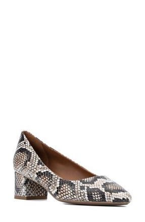 Aquatalia Pasha Weatherproof Snake Embossed Pointed Toe Pump in Natural at Nordstrom Rack, Size 7