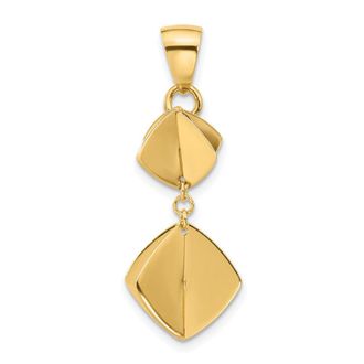 Diamond2Deal 14k Yellow Gold Polished Fancy Dangle Pendant