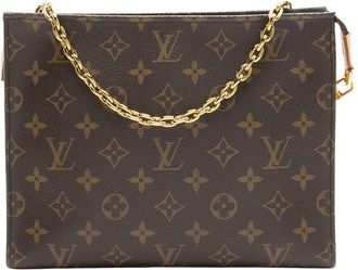 Louis Vuitton Brown Monogram Canvas Toiletry Pouch On Chain (Authentic Pre-Loved)