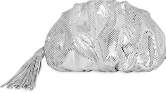 Rebecca Minkoff Small Ruched Metallic Clutch in Silver at Nordstrom