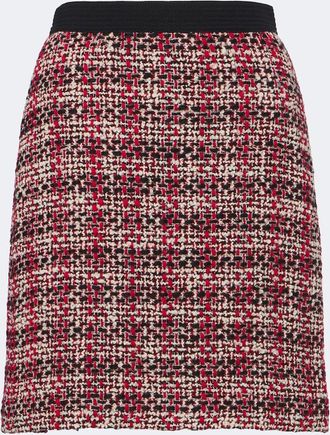 Versace Minigonna in tweed di misto lana