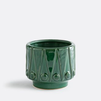 La Redoute Interieurs Bloempot van reli&euml;fkeramiek, diameter 15 cm, KYRIA