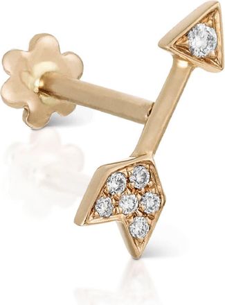 Maria Tash Diamond Arrow Single Stud Earring in Yellow at Nordstrom, Size 10 Mm