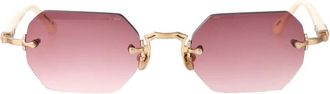Matsuda M5010 Zonnebril - unisex - Zonnebrillen - Geel - ONE Size - Leer - Accessoires