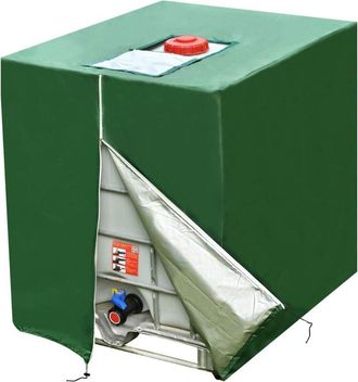 OEM B&acirc;che R&eacute;servoir Eau - B&acirc;che Cuve Ibc 1000 L - Polyester 420d Enduit Pvc - Vert - 120 X 100 X 100 Cm - Anti-uv Anti-poussi&egrave;re Hydrofuge - 1 Pi&egrave;ce