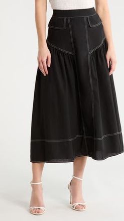 By Design Davenport Midi Skirt in Black W/White at Nordstrom Rack, Size X-Small