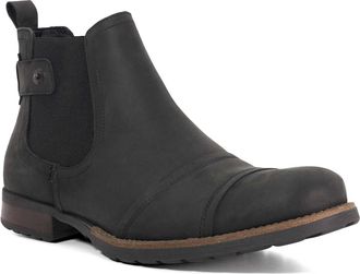 Dune London Mens Saltwood Wf - Leather Casual Chelsea Boots - Black - Size UK 10