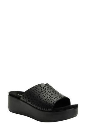 Alegria By Pg Lite Triniti Platform Wedge Slide Sandal in Not A Cheetah at Nordstrom Rack, Size 8-8.5Us / 38Eu