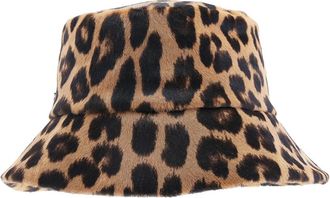 Ferragamo Leopard Print Bucket Hat, Size 57