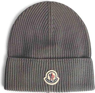 Moncler Tricot Grey Cotton Beanie
