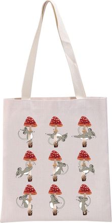 Generic PYOUL Pole Dancing Lover Gift Mouse Mushroom Pole Dancing Tote Bag Pole Dancer Handbag Funny Pole Dancing Gift (Mouse Mushroom Tote)