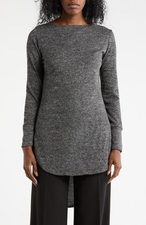 Go Couture Boat Neck High Low Sweater in Dark Dull Gray at Nordstrom Rack, Size X-Large