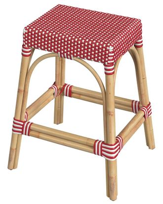 Butler Butler Specialty Company Robias Rectangular Rattan 24.5In Counter Stool