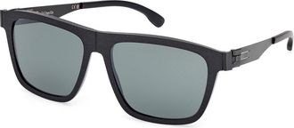 Ic! Berlin IC0057 Zeta Polarized 02R Mens Sunglasses Black Size 58
