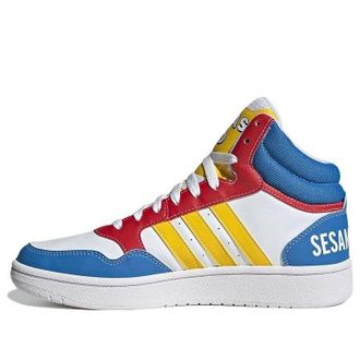 adidas Hoops 3.0 Mid White Blue GX6108