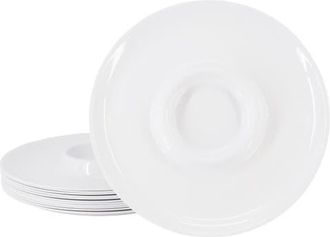 Gibson Grayson 12 Piece 12 Inch Round Melamine Chip and Dip Platter Set in White at Nordstrom