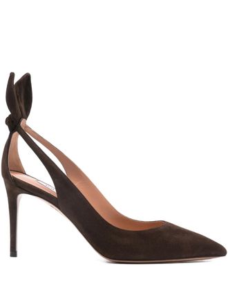 Aquazzura Pumps met strikdetail en hak - Bruin
