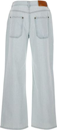 After Pray Mens Light Blue Jeans With Ripped Details Cotton