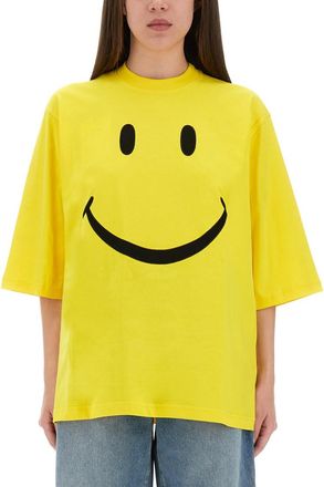 Moschino Yellow Graphic Crew Neck T-Shirt