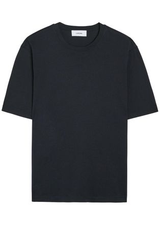 Lardini Cotton and Silk-blend T-shirt - Navy - Xxl