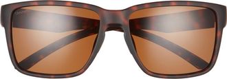 Smith Emerge 60mm Polarized Rectangle Sunglasses in Matte Tortoise/Brown at Nordstrom