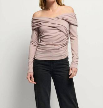 Nation Ltd Mika Off Shoulder Top In Whisper